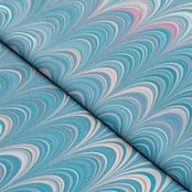 「夜明けの光を纏うドレープのような墨流し」〜洗えるきもの（シルジェリー）〜