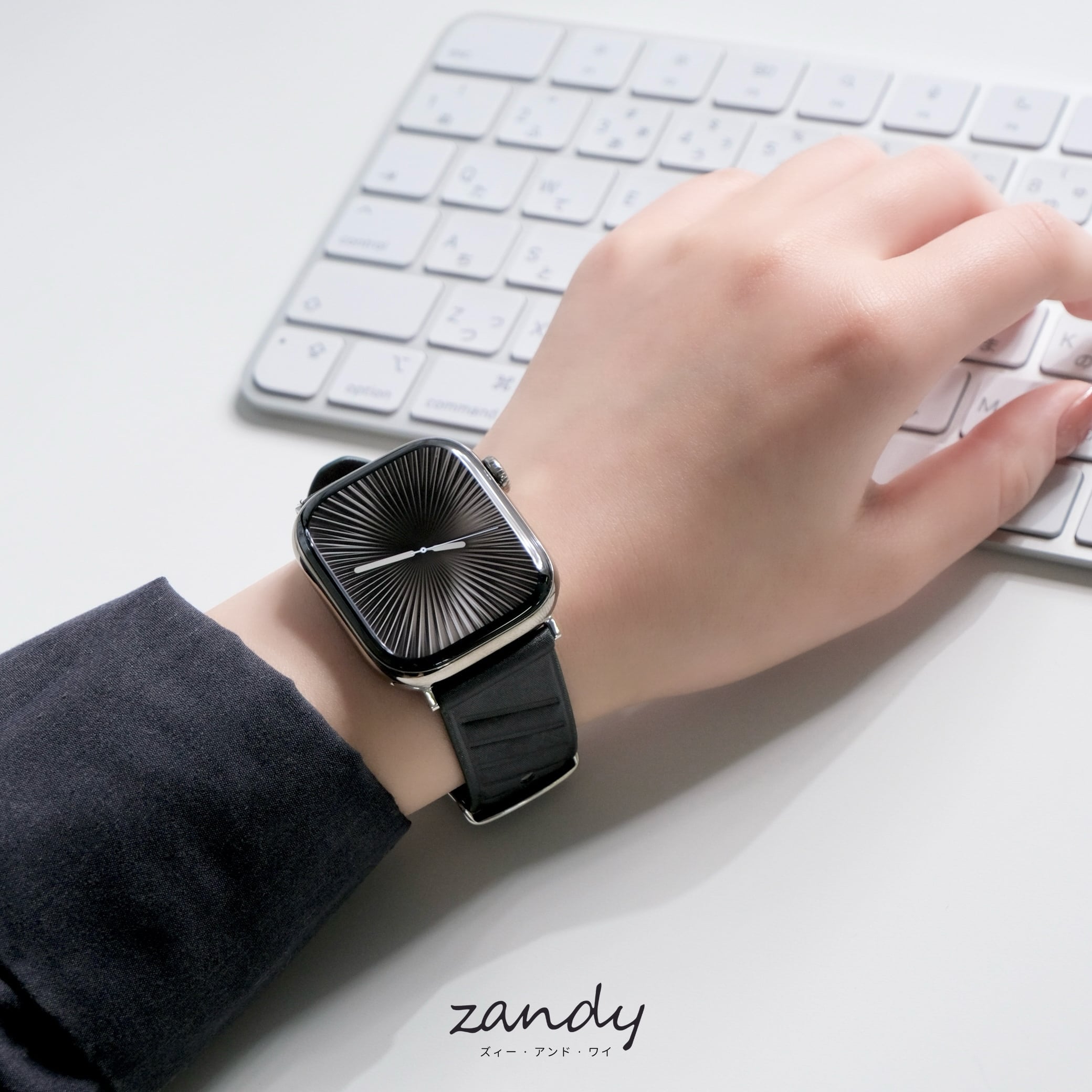 ストライプバンド】 B062 アップルウォッチバンド ナイロン レザー