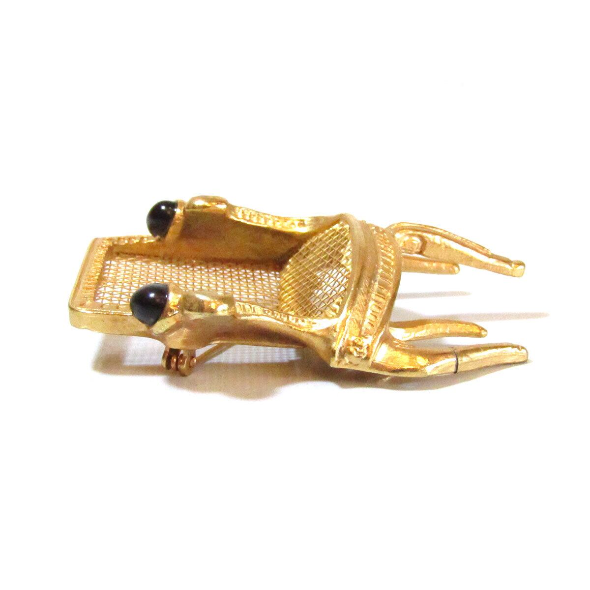 Karl Lagerfeld Vintage gold tone chair brooch | PANIC ART MARKET