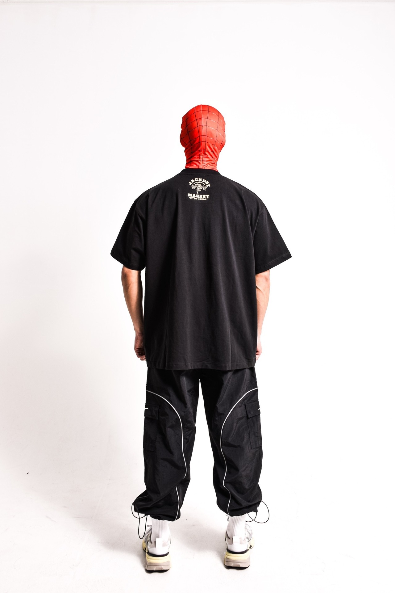 レトロジムTシャツ　ブラック×クリーム