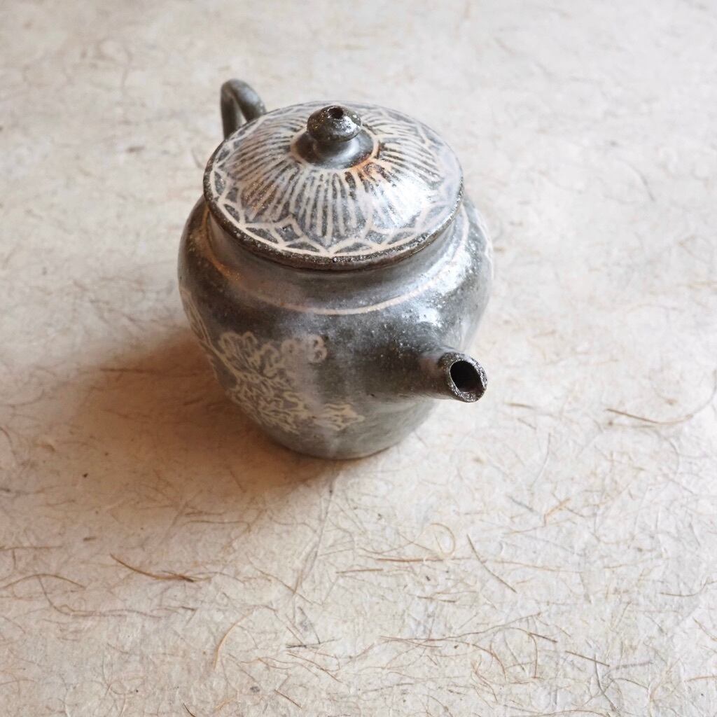 土本訓寛・久美子/象嵌 茶壺 福寿