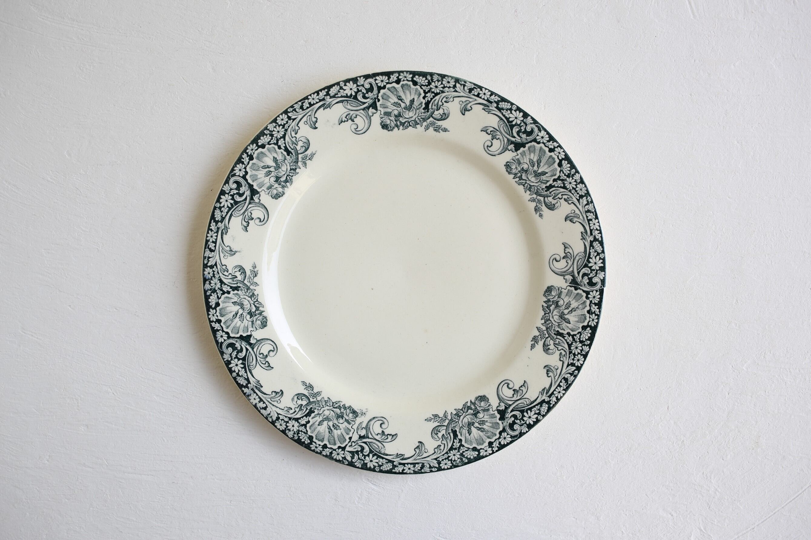 フランス アンティーク SALINS プレート 平皿『MONTESPAN』 N-03637e