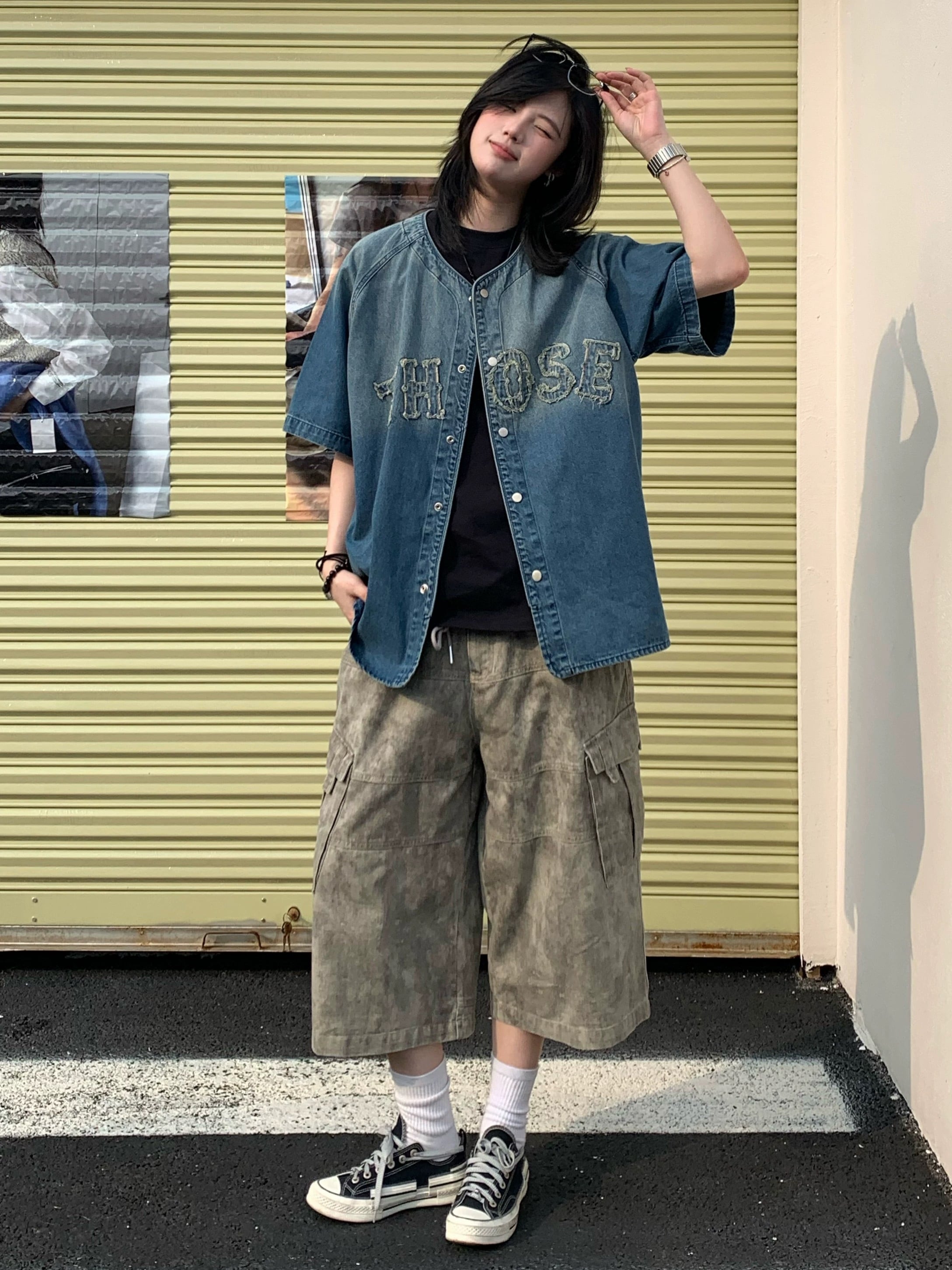 ヴィンテージデニムベースボールシャツ / VINTAGE DENIM BASEBALL