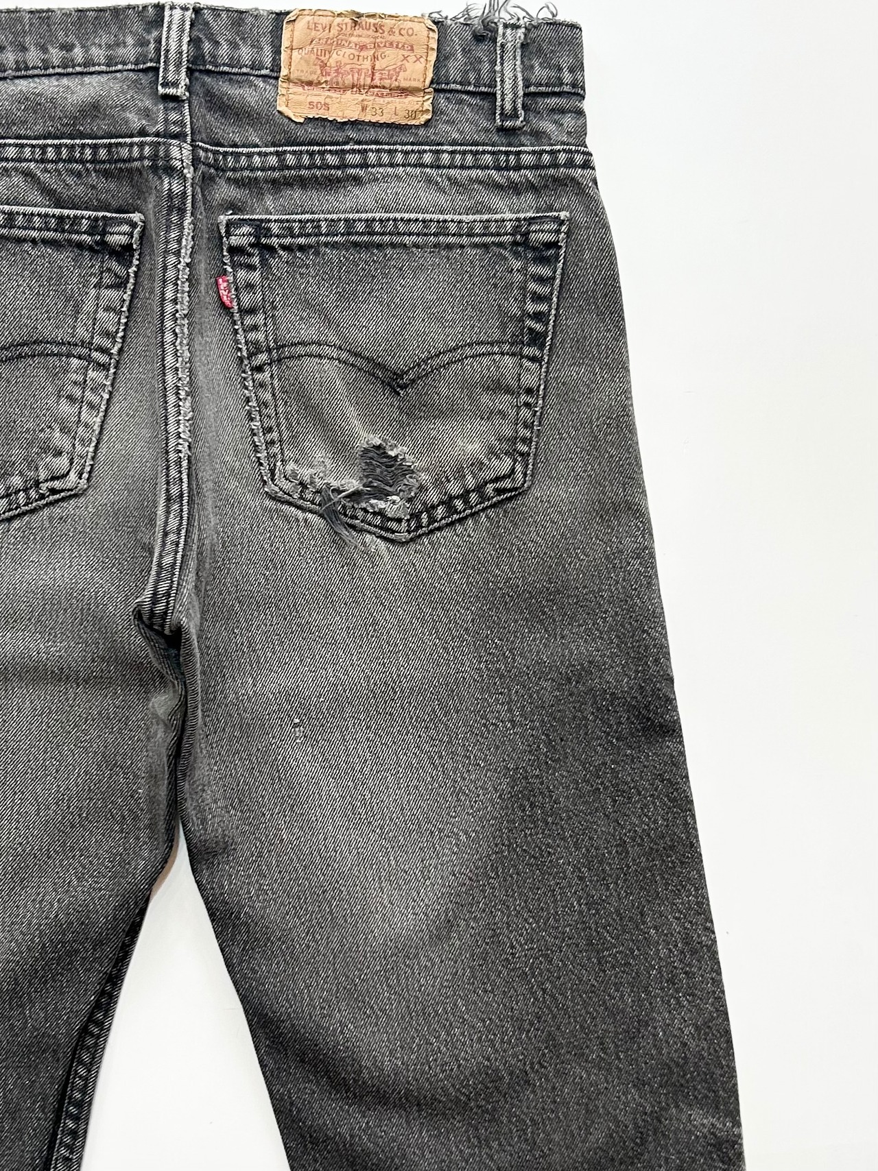 90s Levi’s 505 BLACK DENIM PANTS MADE IN USA Size W33L30→W33L29.5