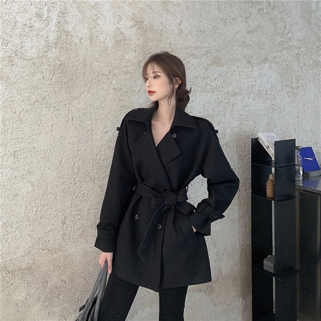 オシャレの幅が広がる通勤する 新品 チェスターコートラペル 中・長セクション 腰を括る 気高い