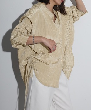 ワッシャーサテンドロストシャツ【t-11025】.