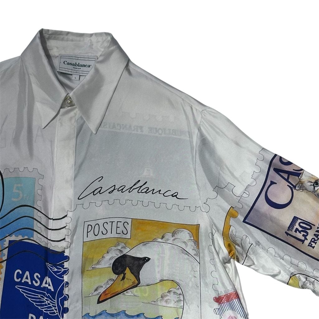 Casablanca カサブランカ 22FW Long-Sleeve Silk Shirt 'Souvenirs De