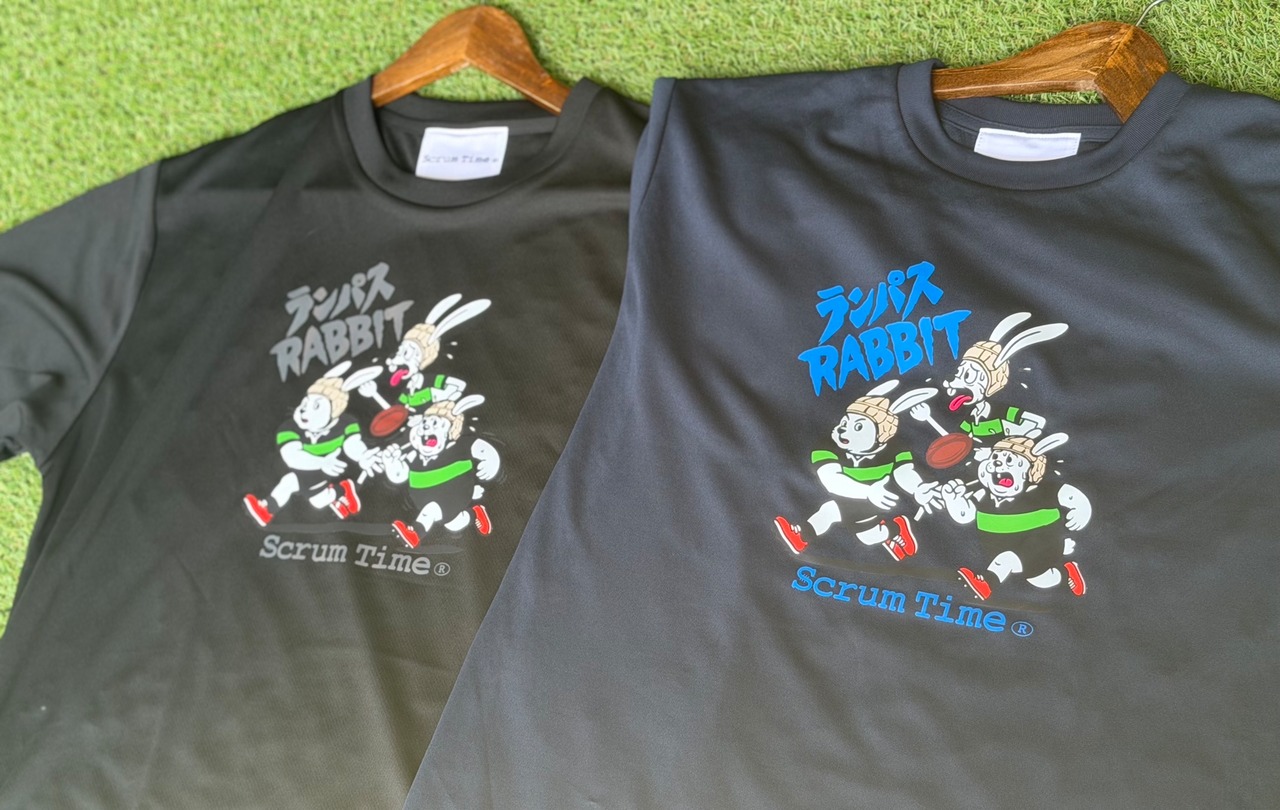 【再販】RUN PASS  RABBIT ドライTシャツ（ブラック）