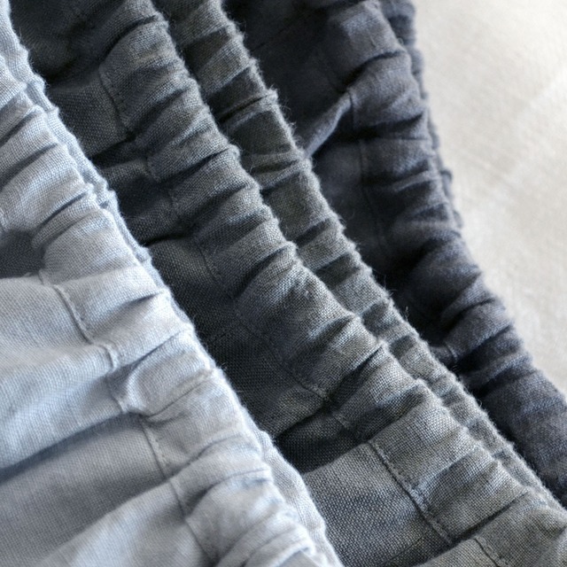 丈詰めオーダー用カート／Lithuanian linen tuck gather skirt ３色
