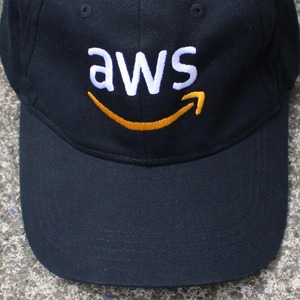 【FREE】古着 Amazon AWS アマゾン クラウドサービス オール刺繍 黒 CAP
