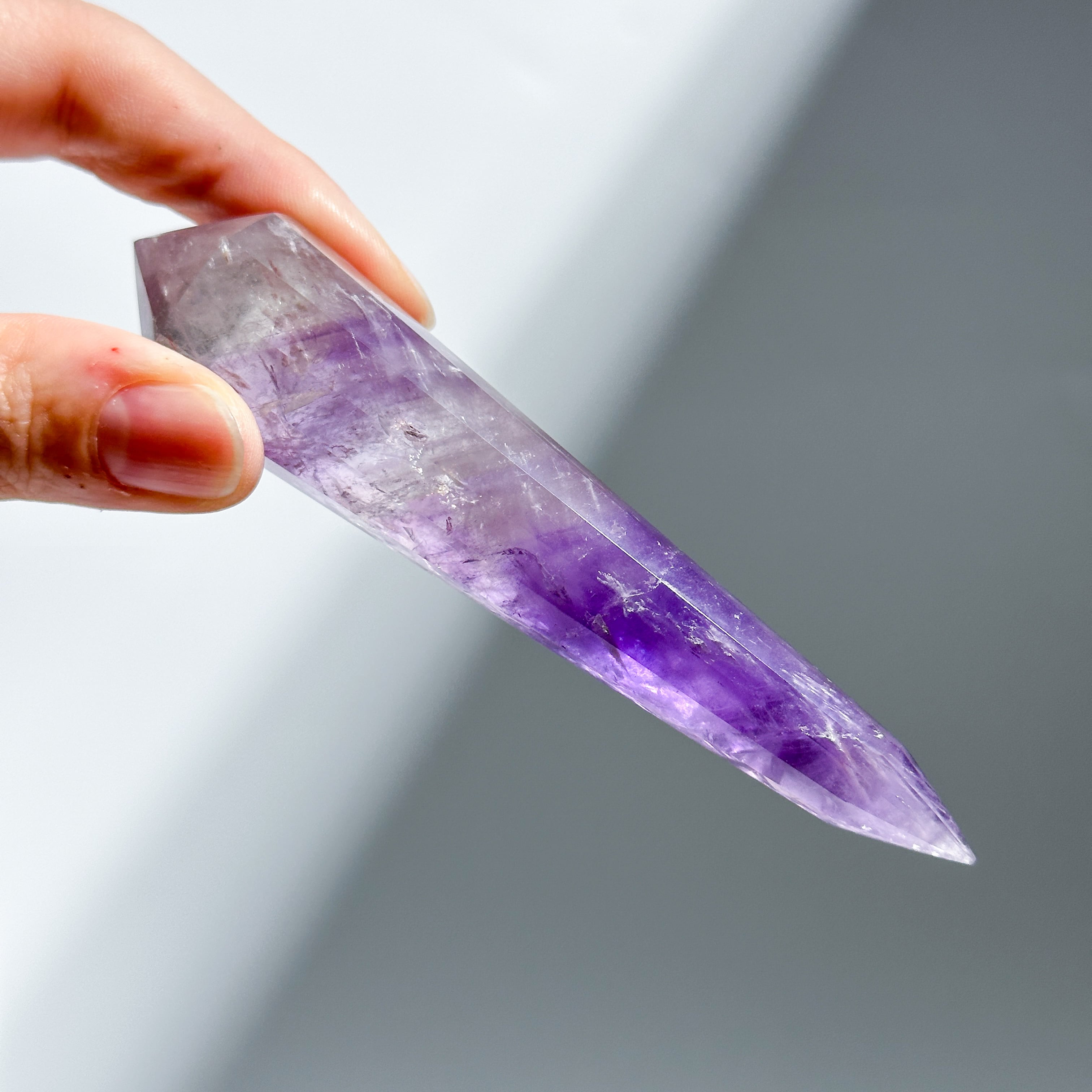 天然石　パワーストーン　ダブルファントム　レインボー入り 天然石パワーストーンダブルファントムレインボー入り