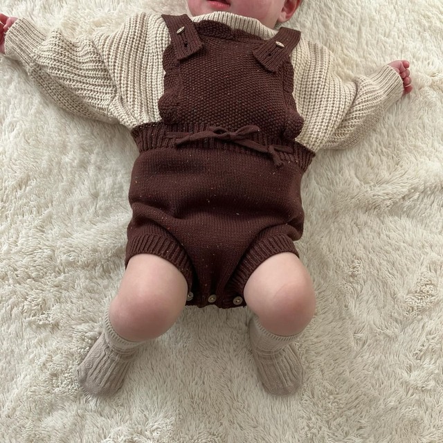 【取寄】おしゃれさん確定！着回し力も抜群なつぶつぶニットロンパース