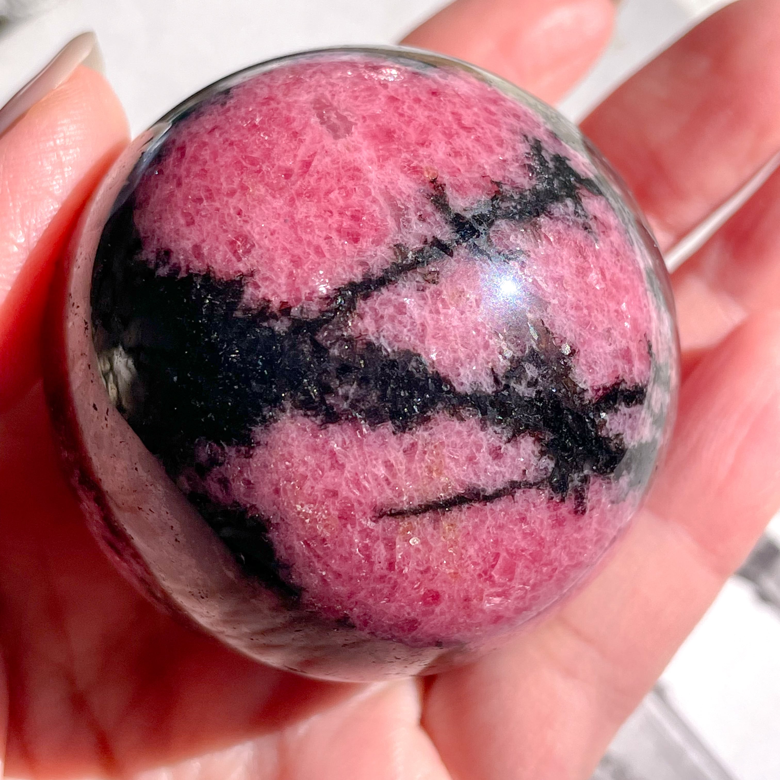 Rhodonite Sphere 2 ✧ ロードナイト | FLUXY - 天然石と鉱物のお店