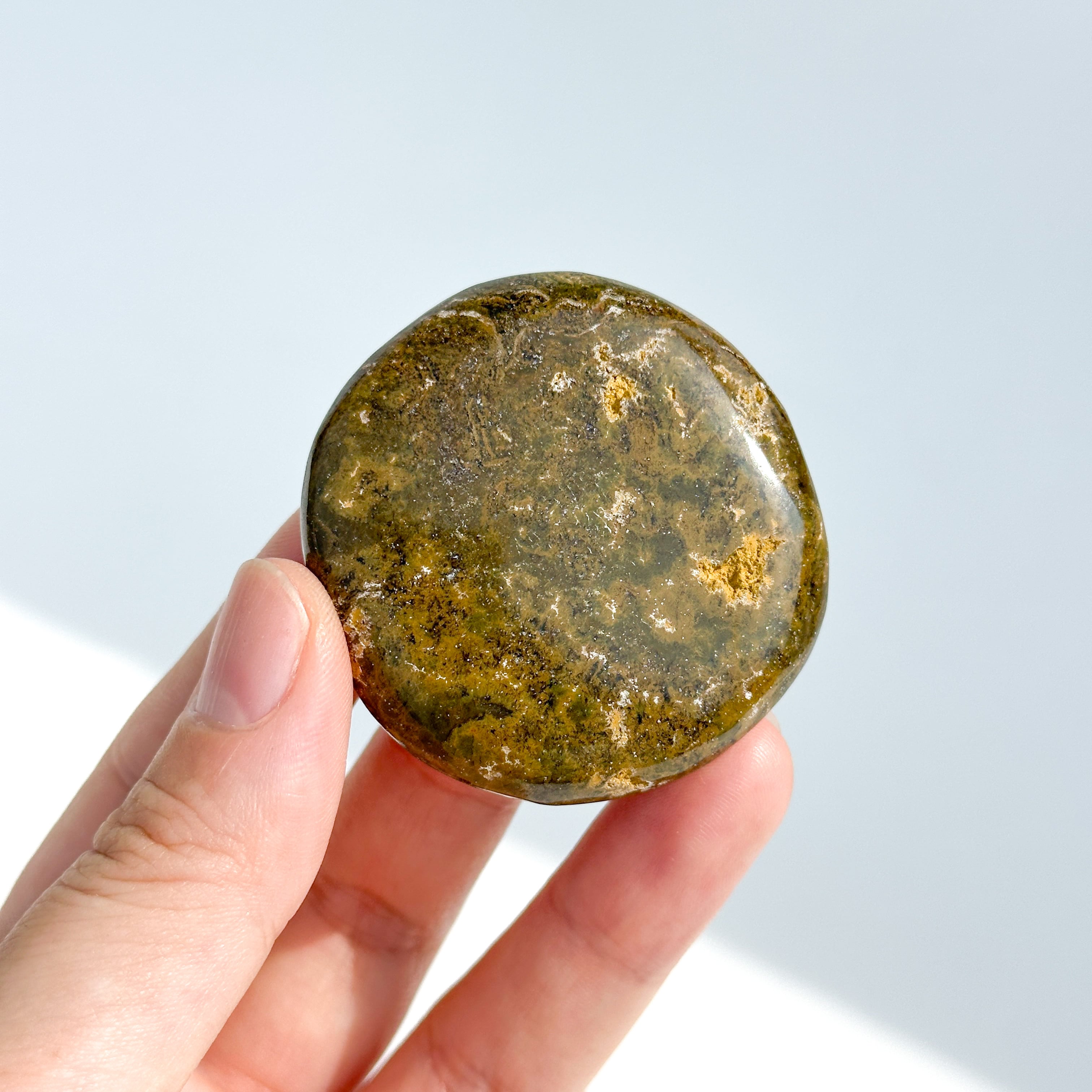 オーシャンジャスパー パームストーン61◇ Ocean Jasper ◇天然石