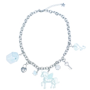 [Hashtag DDD] Unicorn Little House Heart Necklace