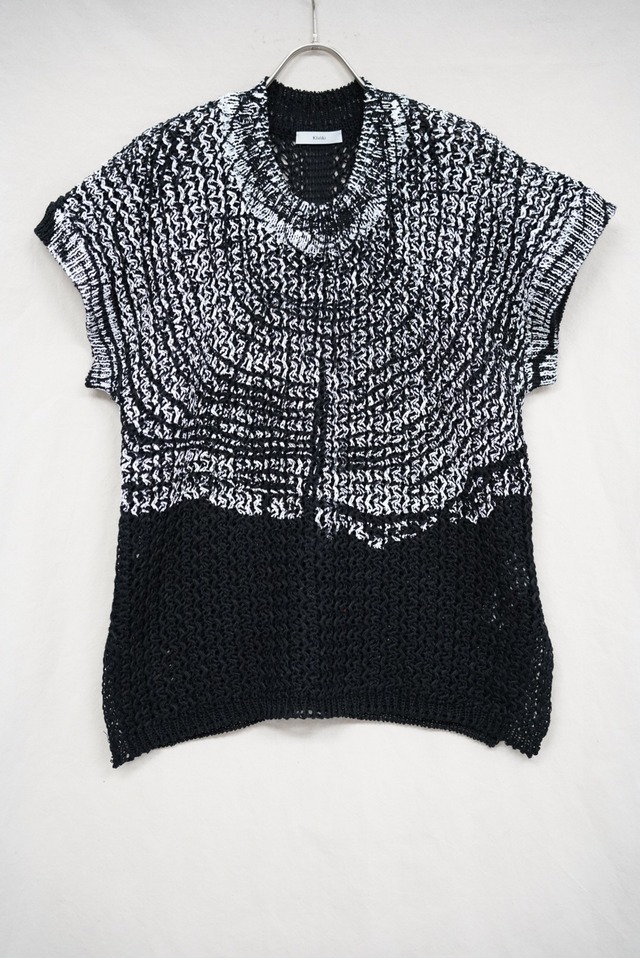 Khéiki / Printed Panel Sweater(BLACK)