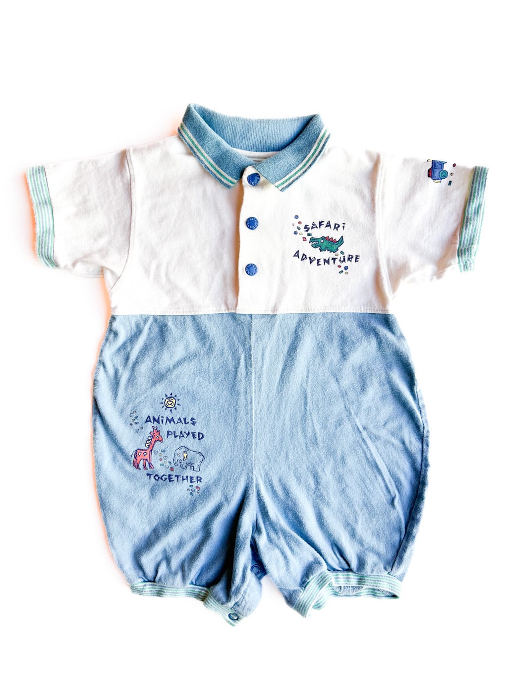 【60-70cm】VINTAGE 90's オシュコシュ 半袖Tロンパース【10335】