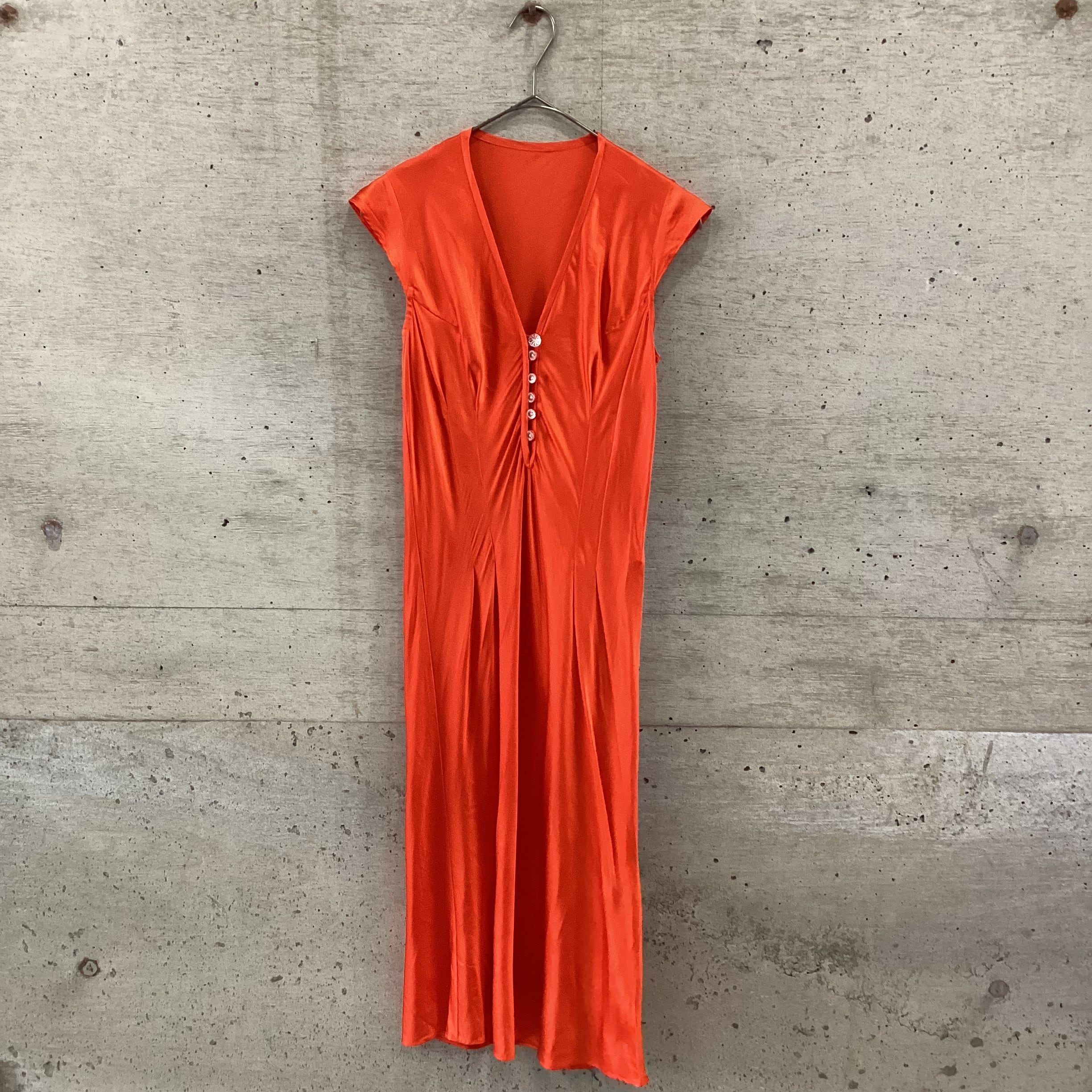 Bright orange dress