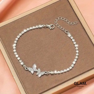 【数量限定】テニスチェーンバタフライブレスレット