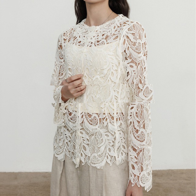 Sheer lace cardigan A00172