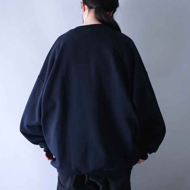 "刺繍" psychedelic art box design XXL over silhouette sweatshirt