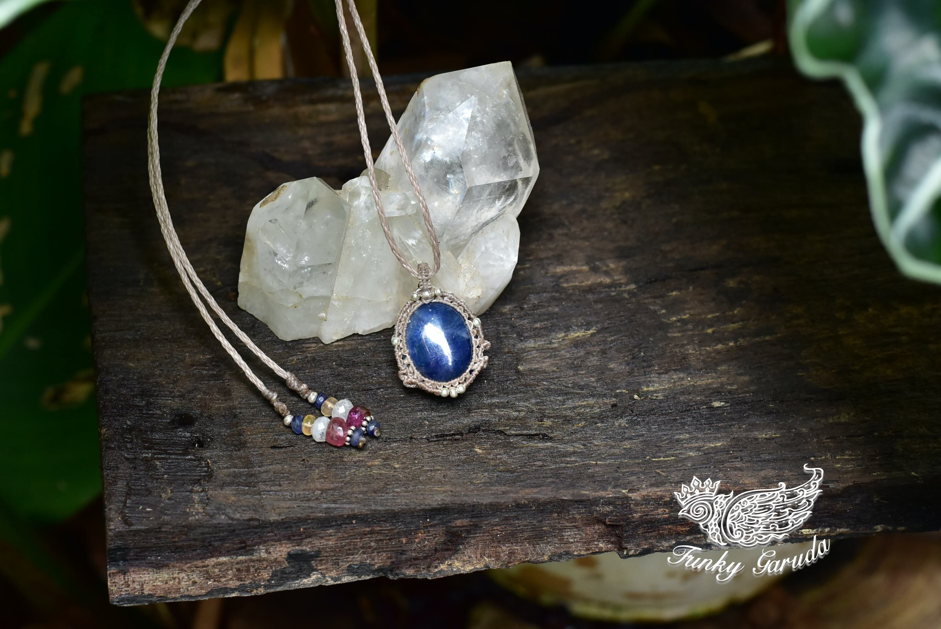 47.5ctブルーの奇跡★ブルーサファイア マクラメペンダントsafa002