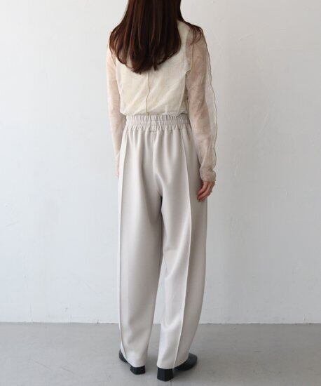 【SELECT】きれいめポンチ素材カーブパンツ