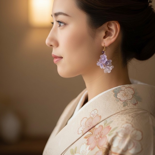 揺れる桜　夜桜〜ソメイヨシノ　