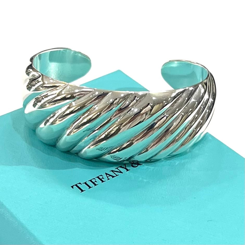 TIFFANY&Co.】ティファニーツイストワイド カフバングル イタリア製