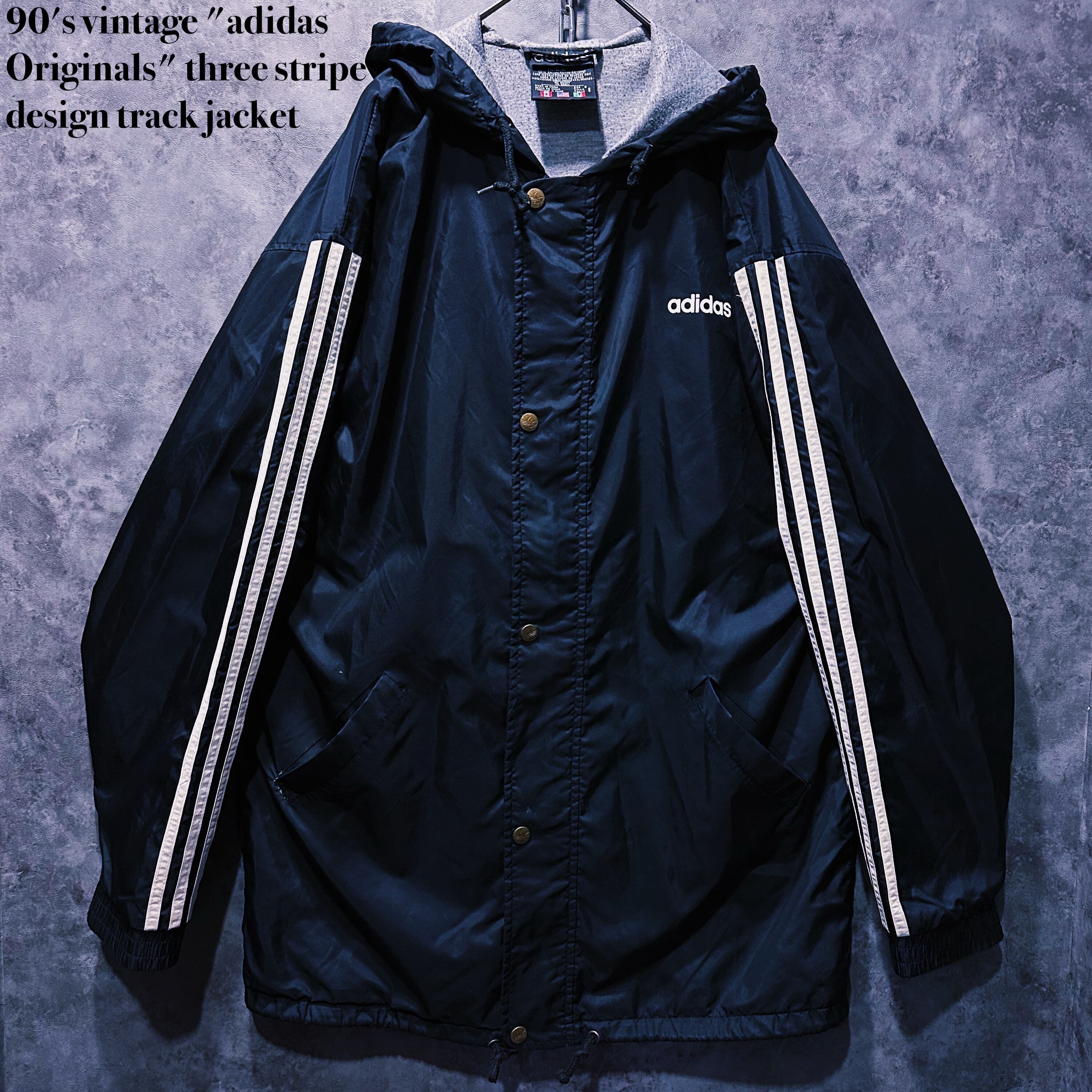 【 doppio】90's vintage "adidas Originals" three stripe design track jacket
