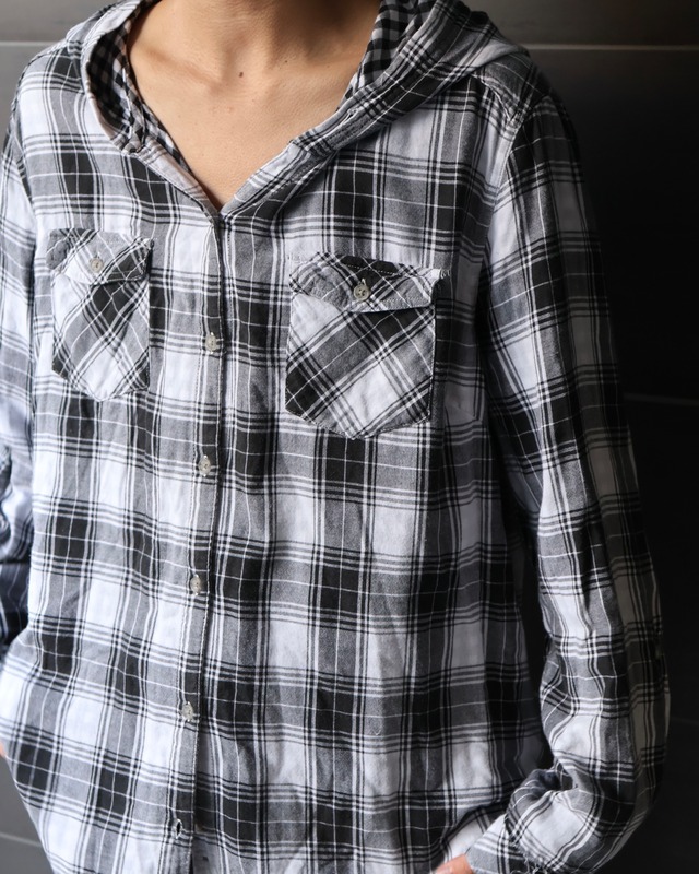 Check shirt hoodie