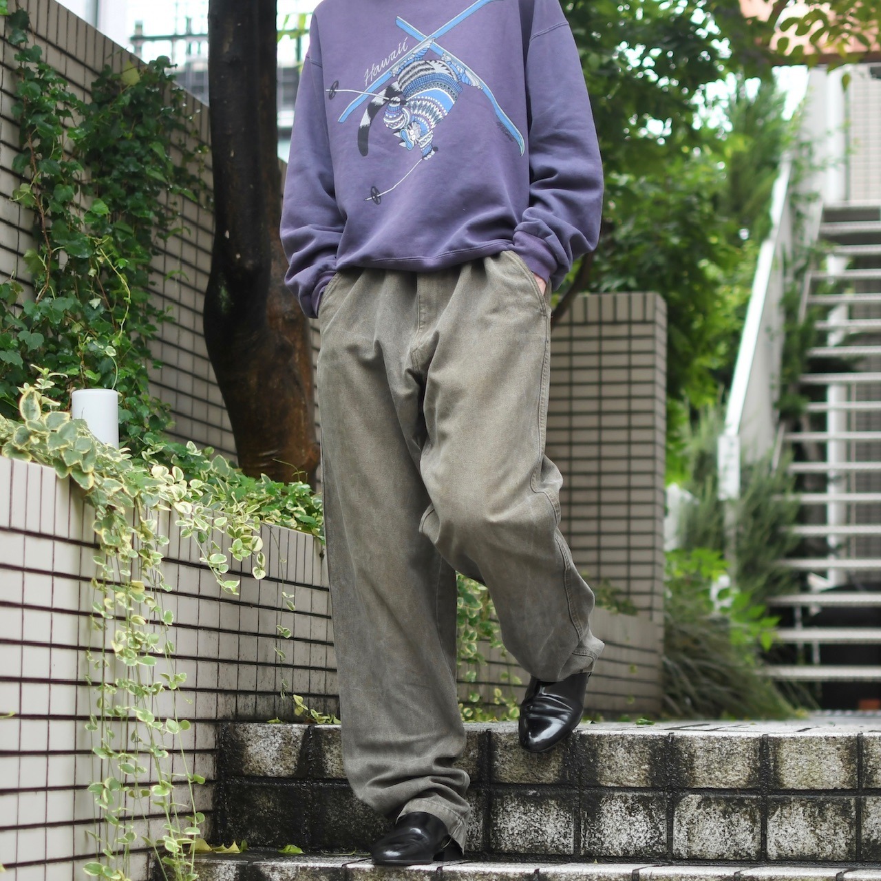 marlboro classics fade herringbone twill denim pants