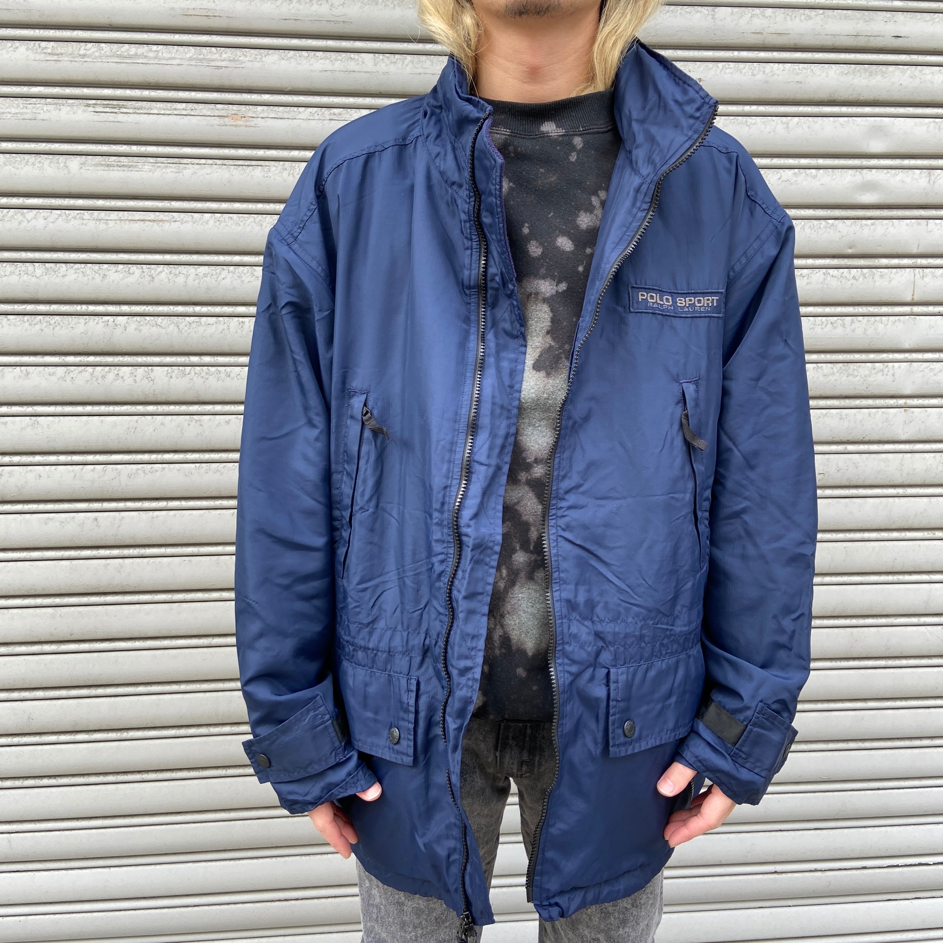 90s POLOSPORT ラルフローレン マウンテンジャケット 紺 XL相当 | 古着  