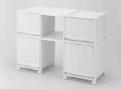 天馬(Tenma) 掃除や移動の時に便利な差し込むだけで簡単に取り付けられるストッパー付きキャスター フィッツ差込式 CSP-40 【色 ホワイト】 【型番 CSP-40】【幅4×奥行5.5×高さ7.5cm】