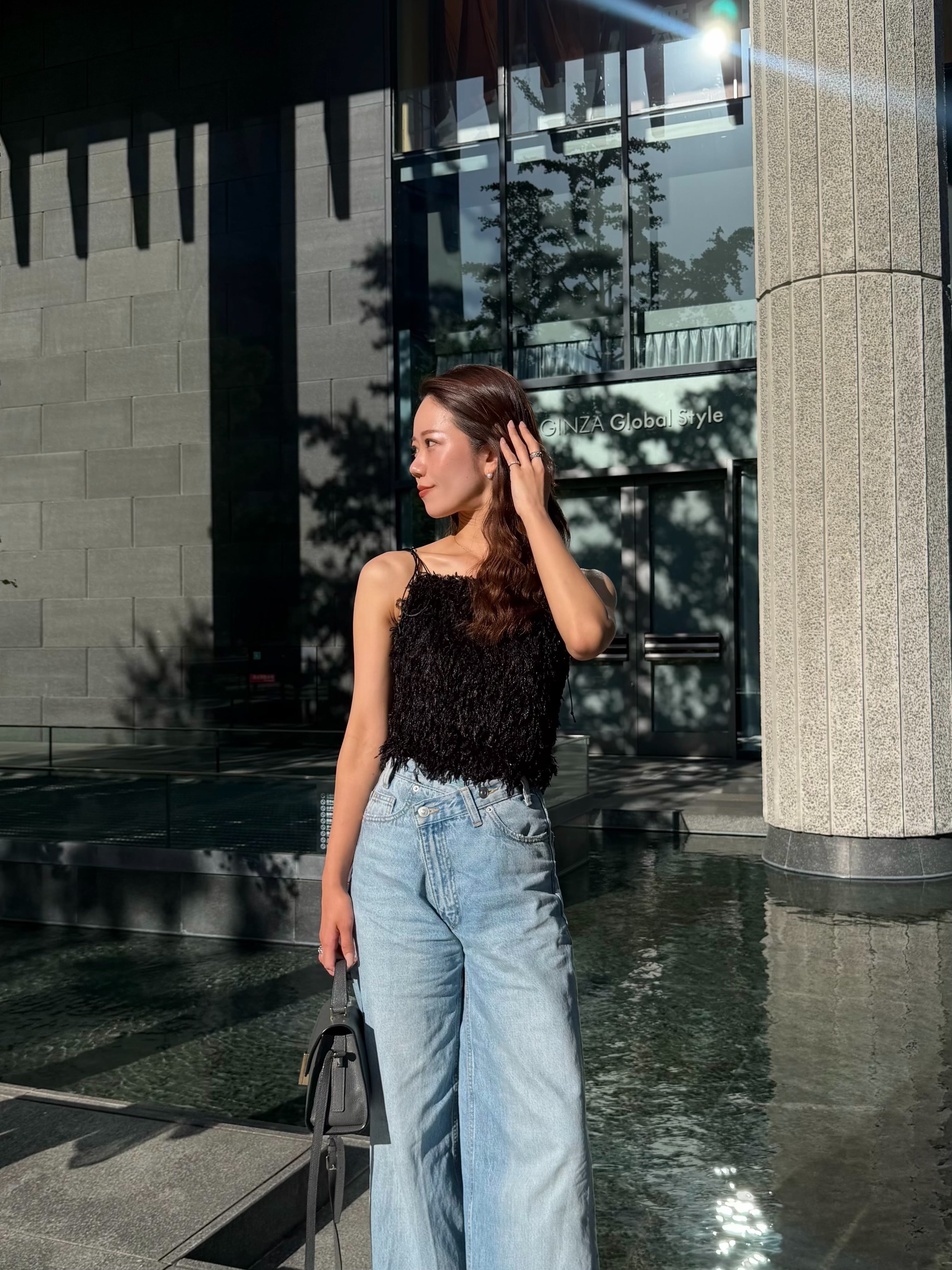 flamingo cami / black | HYEON