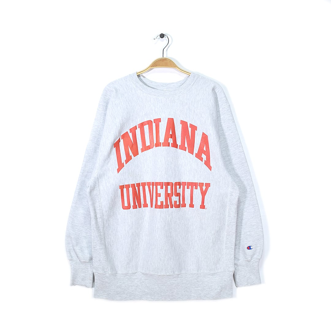 90s チャンピオン USA製 リバースウィーブ ヴィンテージ スウェット カレッジプリント 2段アーチロゴ INDIANA UNIVERSITY メンズXL 古着 @CF0657