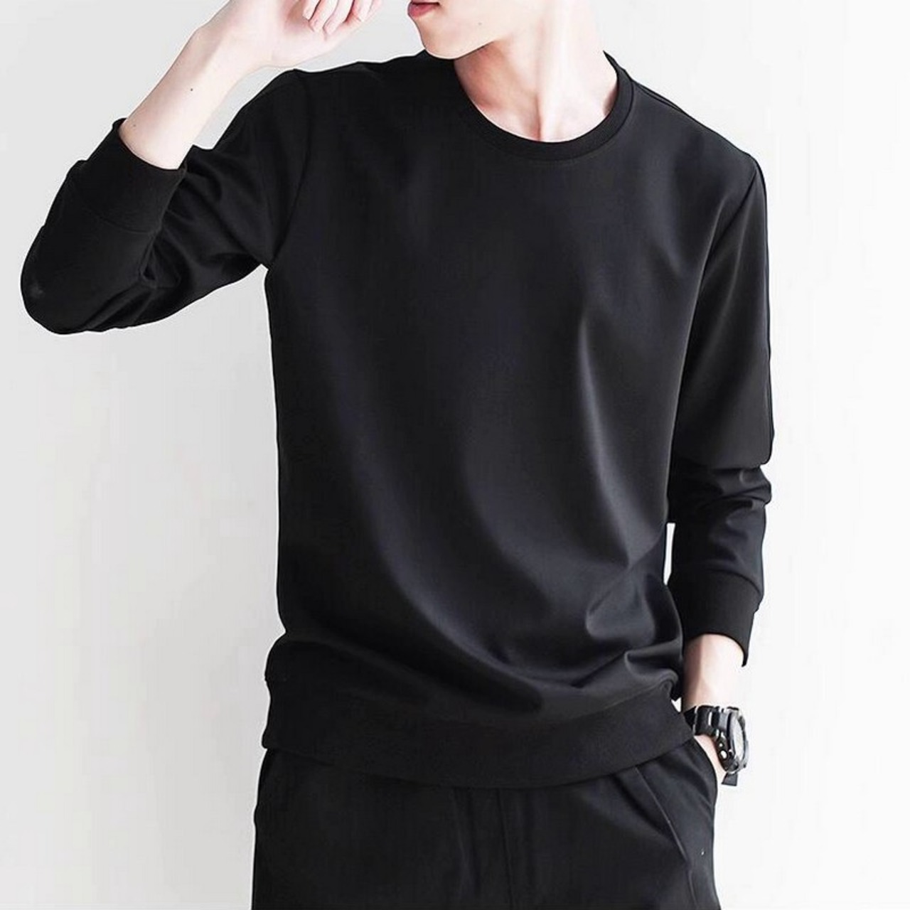 ラウンドネック スウェットシャツ af0108