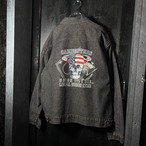 UNION LINE × CARPENTERS スカルバックプリント ブラックデニムジャケット USA製