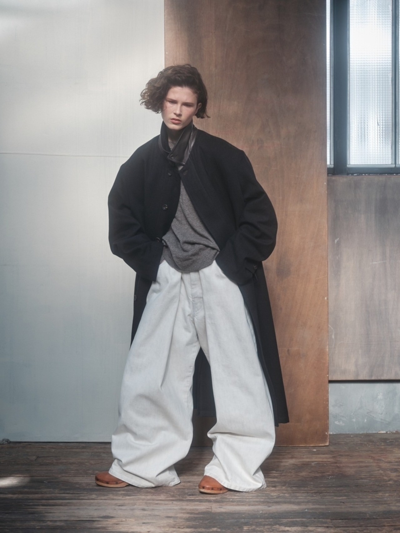 Nomàt "COTTON WOOL Soutien Collar Coat〔Dark Brown〕"