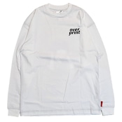 【over print】SO WHAT LS Tee lies and cries(white)