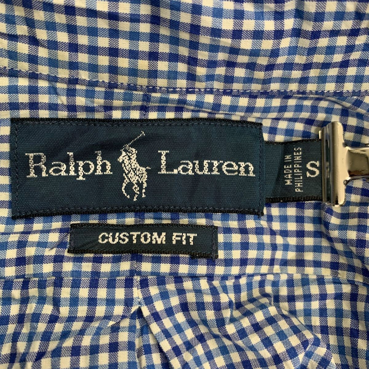 未使用 LAUREN ラルフローレン エンブレム 長袖シャツ チェック XXS 