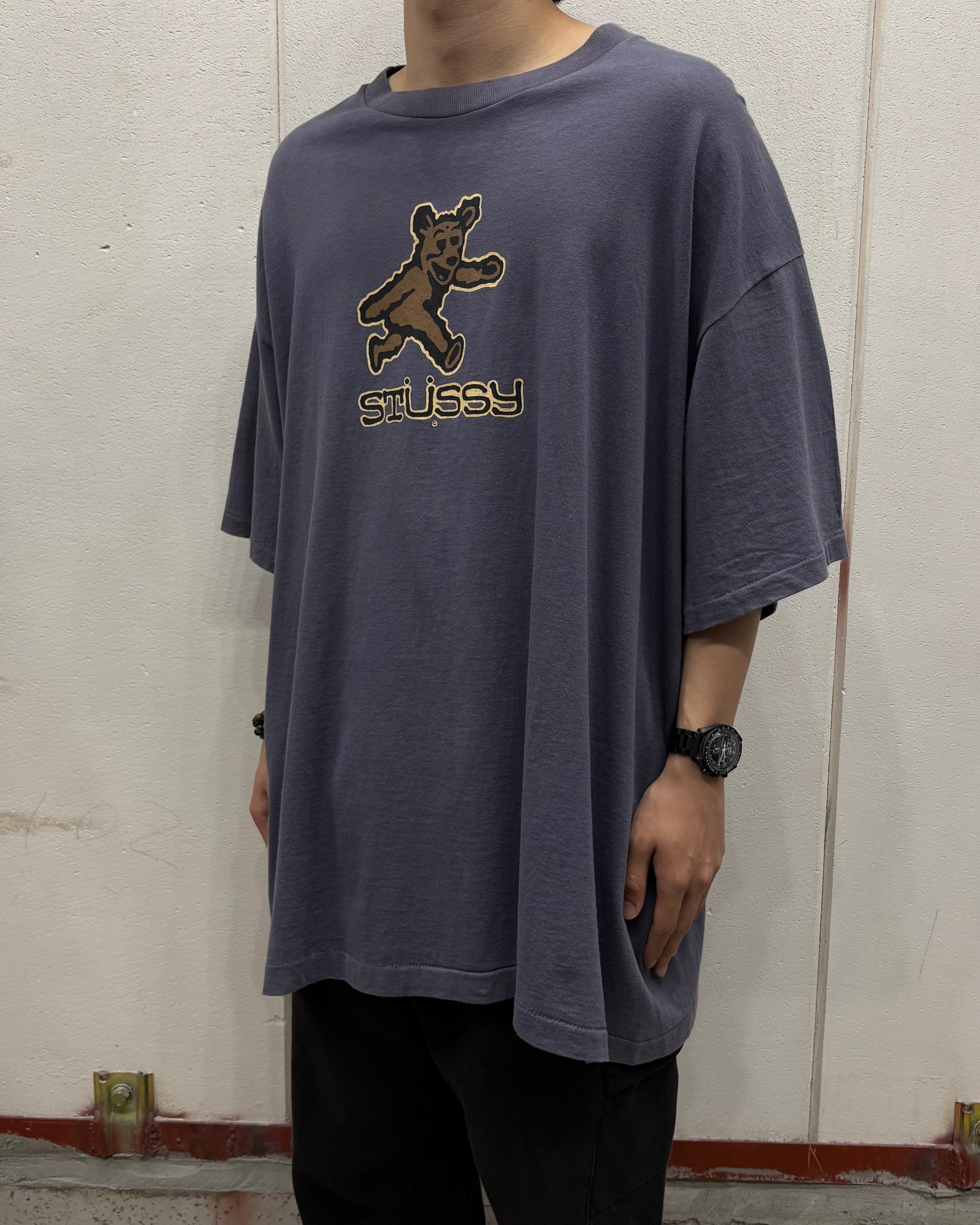80's~90's old stussy Bear Design Tee “黒タグ” “ベアー” 【下北沢店