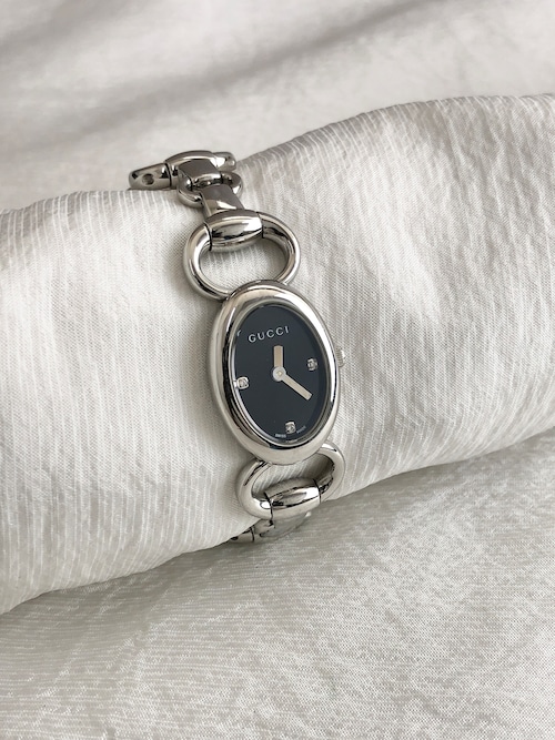 GUCCI グッチ トルヴォーニ 腕時計 シルバー ホースビット ステンレススチール クォーツ YA118501 118 vintage ヴィンテージ オールド vbkz3t