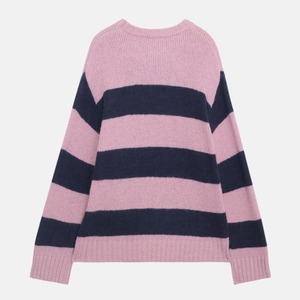border crew-neck knit　J00389