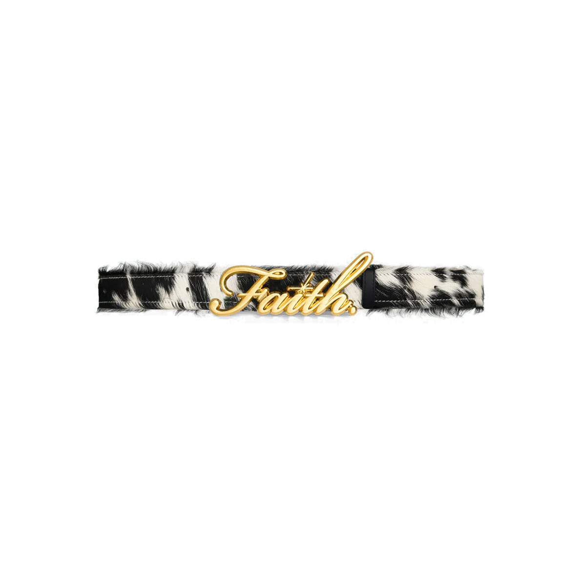 FAITH BY LUIS / COWHIDE FUR GOLD BELT | HOLICK