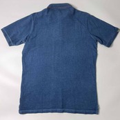 イタリア製 BOB ボブ 花柄 刺繍 鹿の子 半袖 ポロシャツ L/くすみブルー レディース