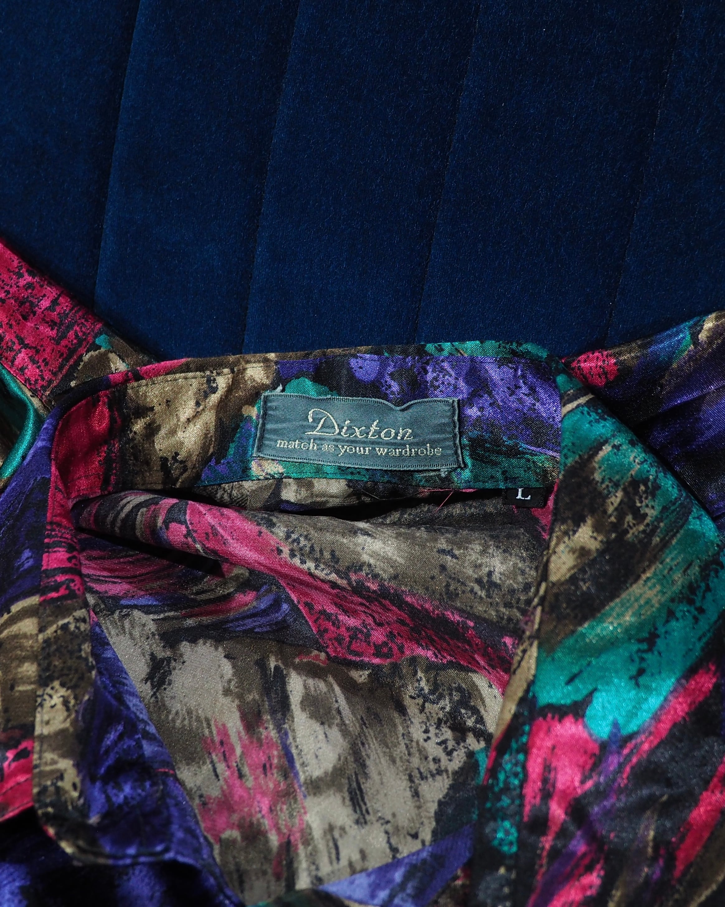 1980 - 90s Bewitching Multi Color painted vintage Drape loose Shirt