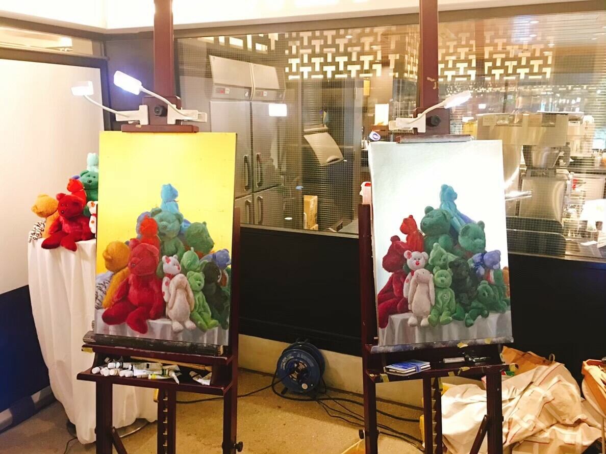 ライブペインティング作品『a present-ver.livepainting 銀』15号m