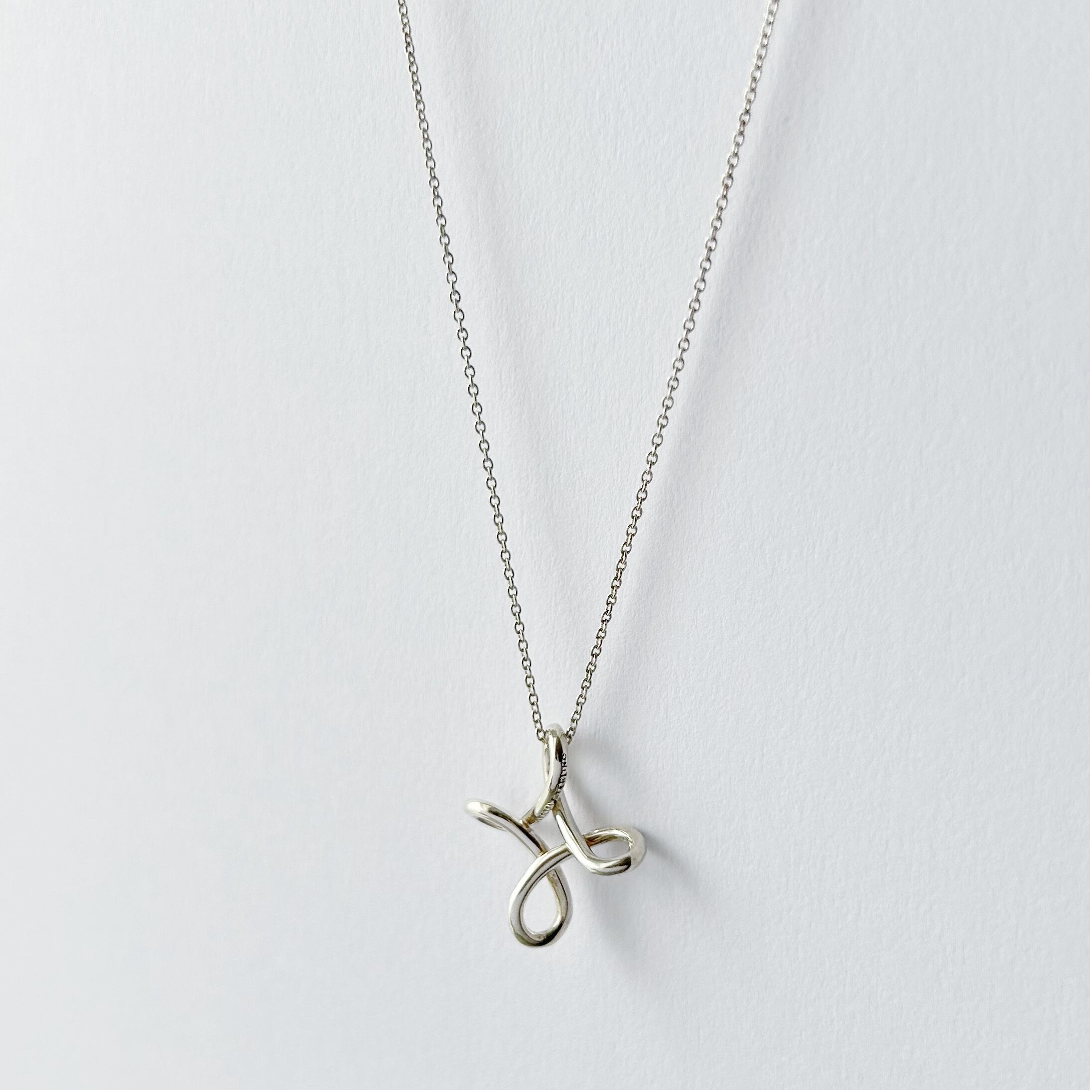 T7136】Tiffany&Co. Infinity cross necklace/silver925/ティファニー