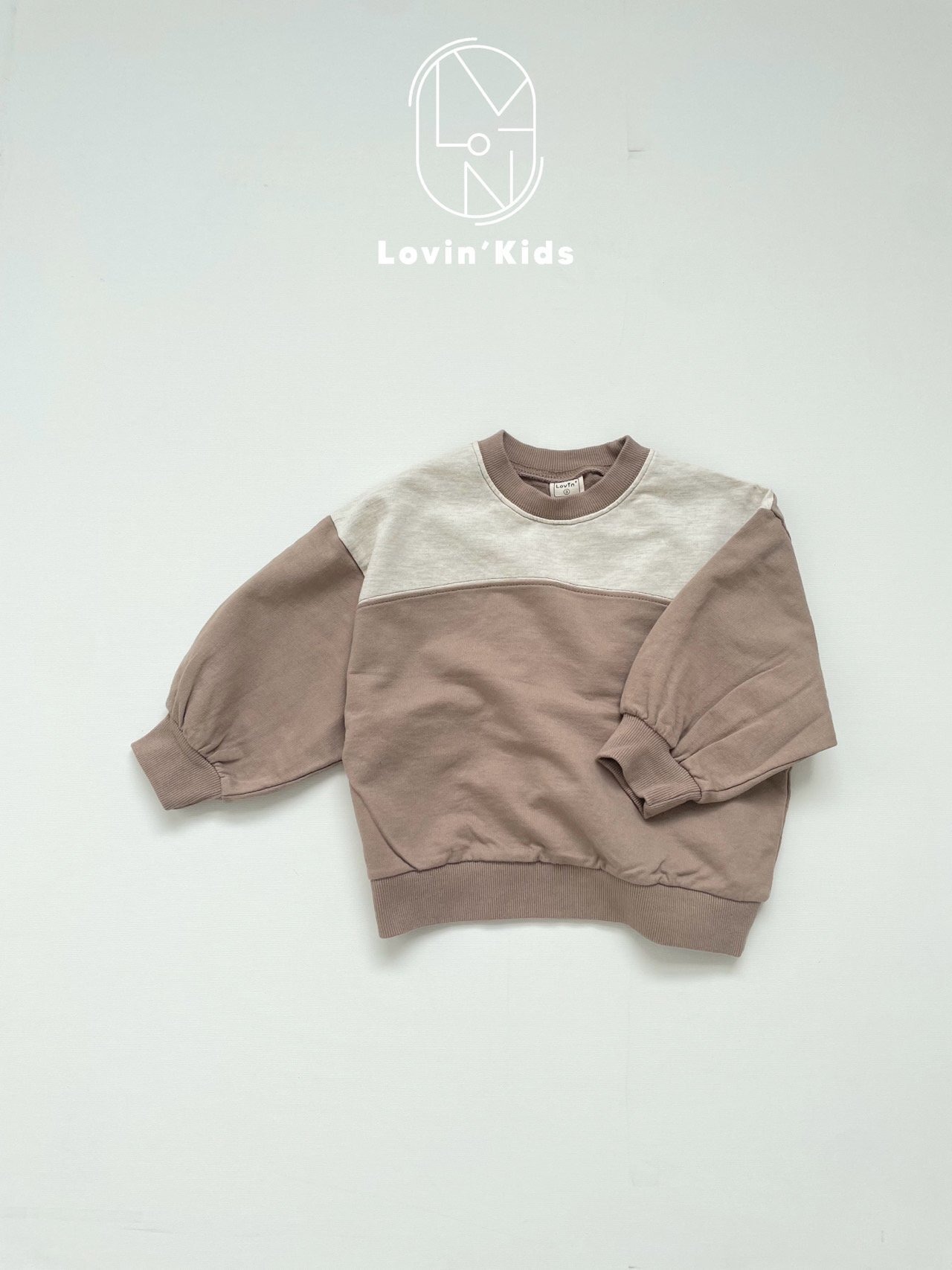 【Lovin'】ホットチョコスウェット 80〜130cm ベージュ/オートミール 241026 - 3